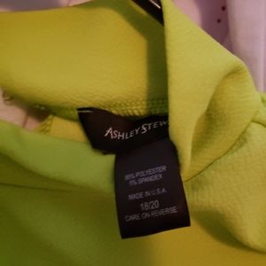 Long sleeve lime green peplum top